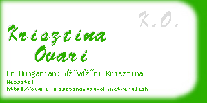 krisztina ovari business card